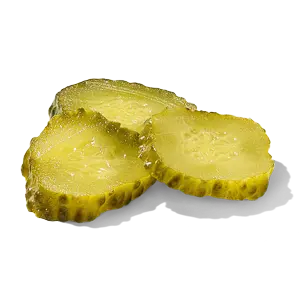 Pickled cucumber slices