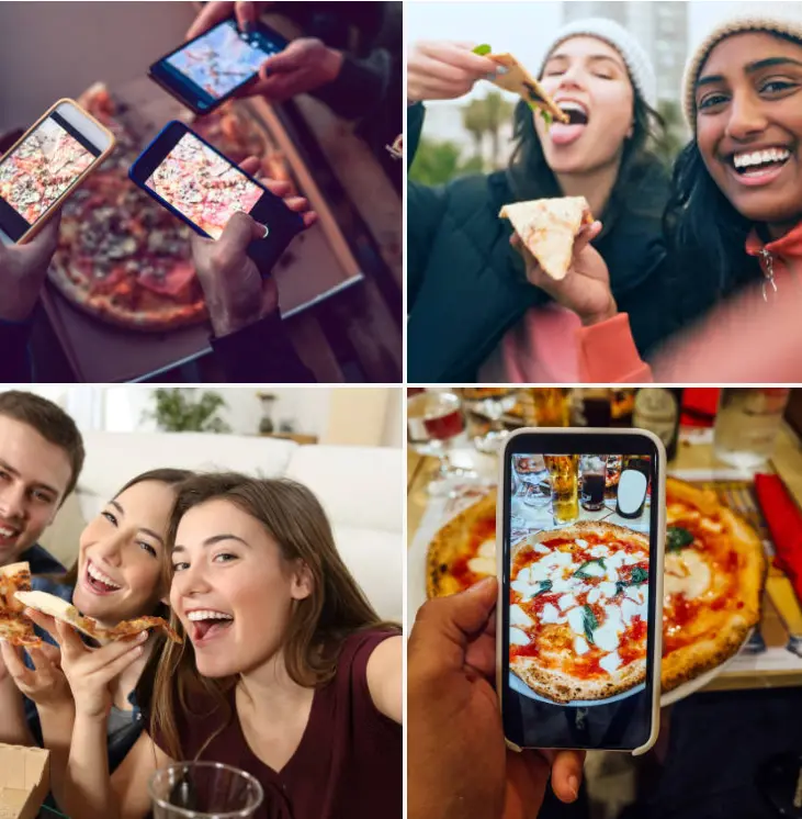 Instagram photo of a fresh pizza slice