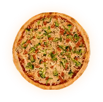 Double pizza with double mozzarella, double crust and tomato sauce